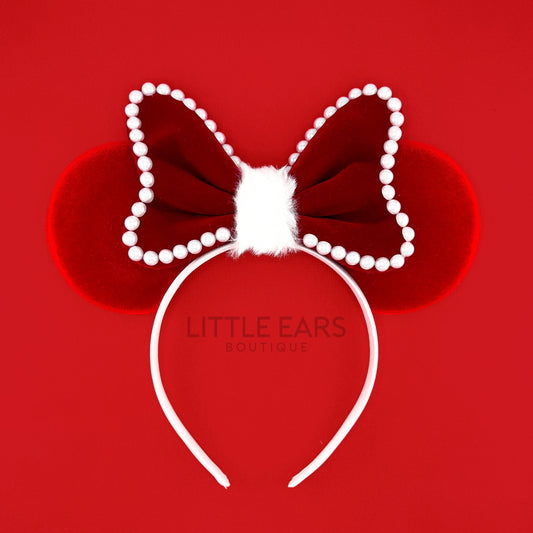 Christmas Bow Mickey Ears
