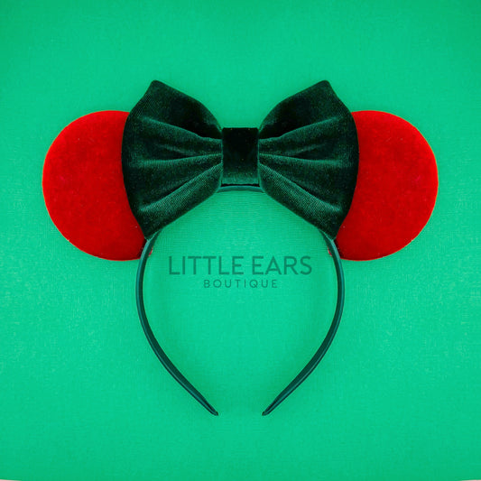 Christmas Velvet Mickey Ears