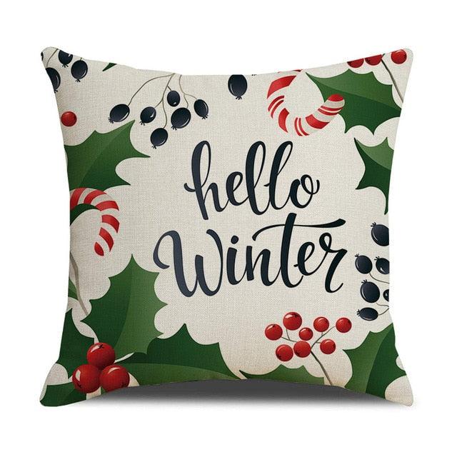 Christmas Green Stripe Pattern Cotton Linen Throw Pillow Christmas Stripe Pillow Cases Christmas Green Decorative Cushion Cover Cotton Linen Pillowcase Indoor Sofa Decorations Home Sofa Decorative Pillowcase 45X45CM