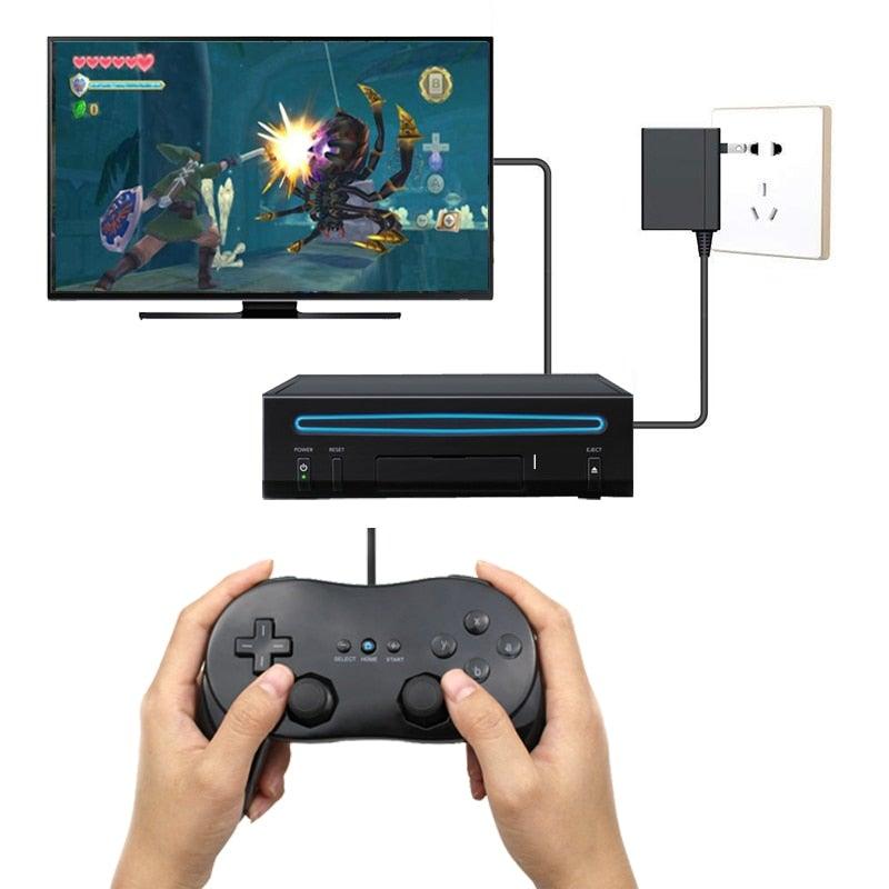 Classic White And Black Wired Pro Remote Game Controller Compatible With PC Laptop