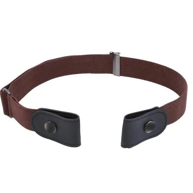 Cool Buckle-Free Stretch Elastic Waist Belt Unisex Style No Buckle Fashion Waistbands For Men And Women Simple Black Stretch Belt Invisible Elastic Belt For Jeans Pants Dresses