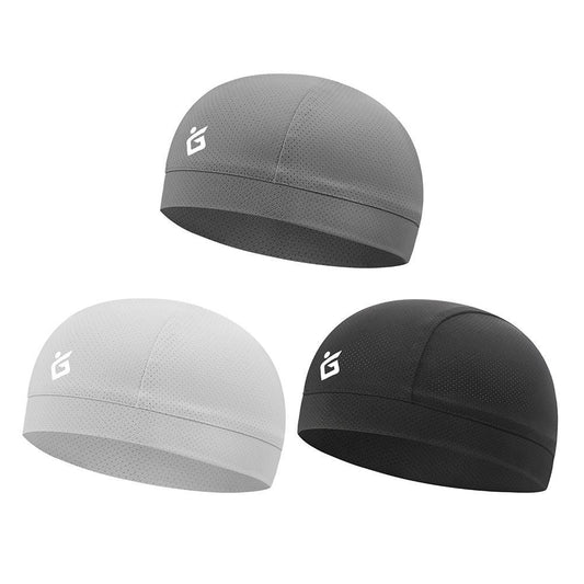 Cooling Skull Cap Breathable Sweat Wicking Cycling Running Hat Cap Odorless And Sweat-Absorbent Sweat-Absorbent No Discoloration Cycling Caps for Men Women Windproof Cycling Hat with Sun Visor Under Helmet Liner Black