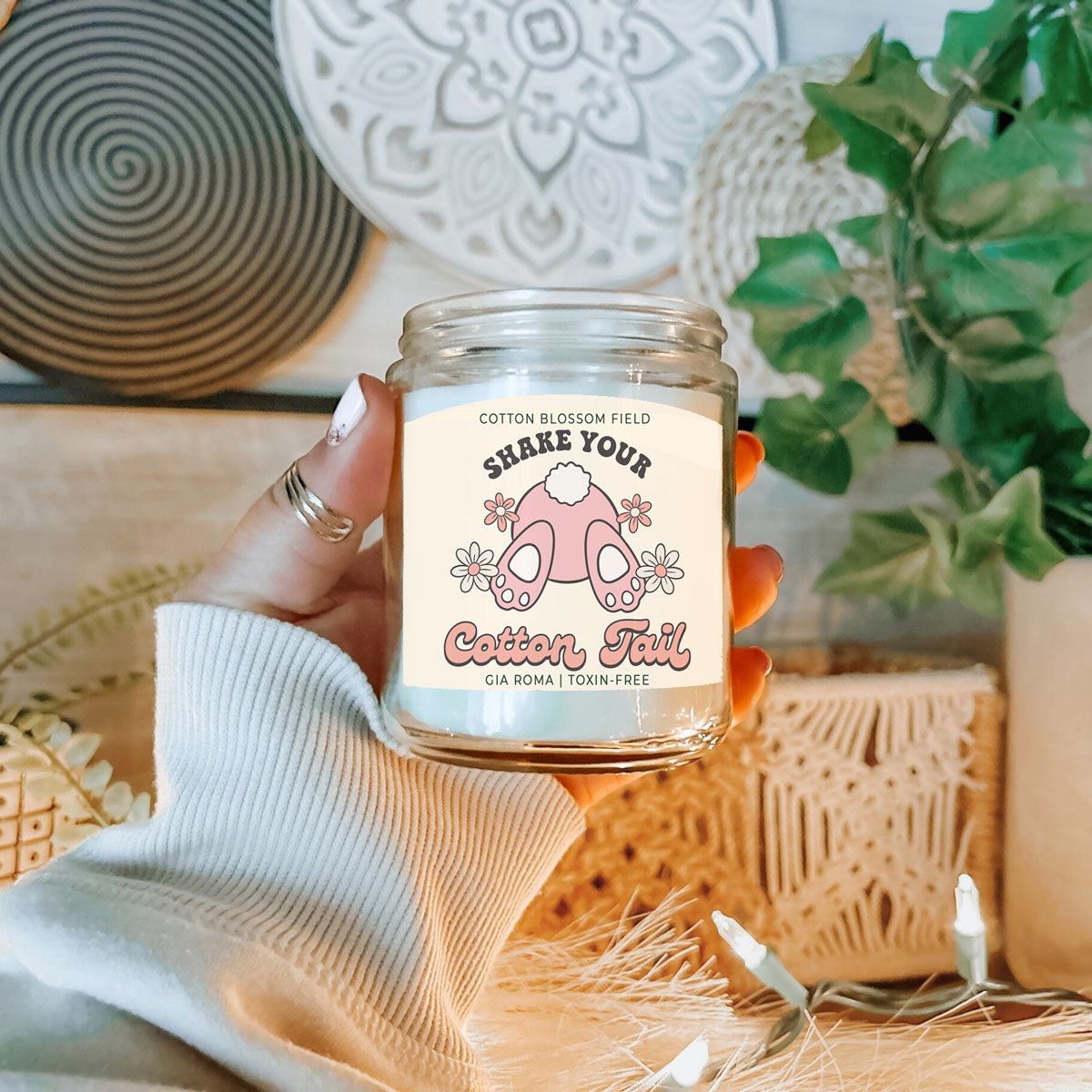 Cotton Blossom Retro Candle