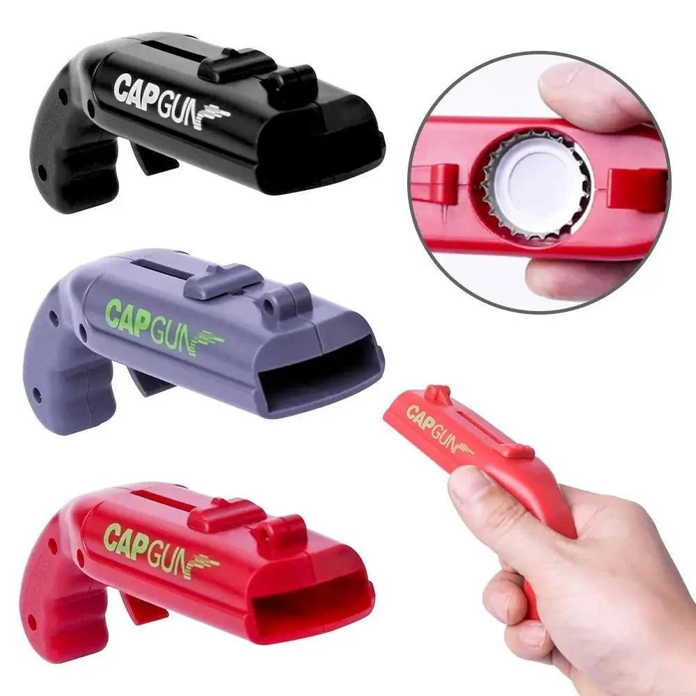Creative Party Bottle Can Opener Durable Cap Launcher Bar Tool Drink Opening Kitchen Gadget Great Gift Funny Launcher Bottle Opener For Creative Game Party Bar Plastic Bottle Launcher