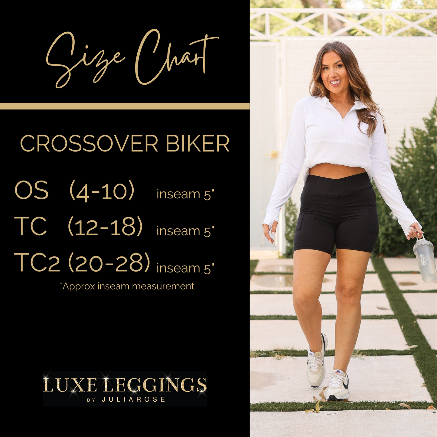 Ready to Ship | The Abby - NAVY Crossover Biker 5 Shorts  R2 - Luxe Leggings by Julia Rose®