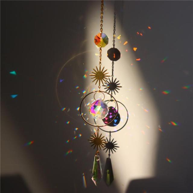 Crystal Dream Wind Chimes Dream Catcher Gifts Wall Hanging Home Decoration Window Wind Spinner OrnamentFor Bedroom Living Room Decoration Creative Girls Gifts Photography