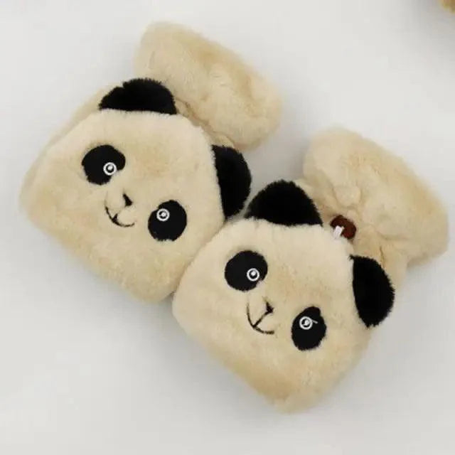 Cute Winter Warm Soft Half Finger Thick One Size Gloves For Women Fashionable Warm Comfortable Stylish Gloves For Girls