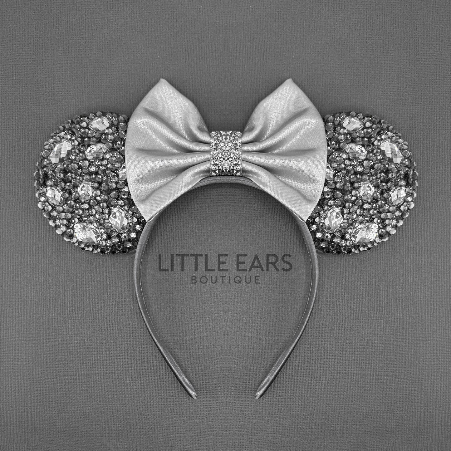 Dark Gray Sparkle Mickey Ears