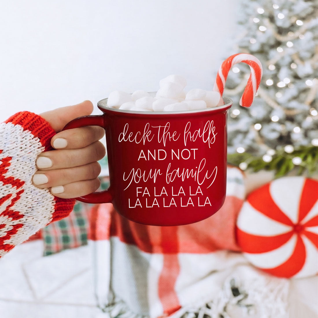 ceramic Christmas mug for holiday coffee bar setup
funny adult Christmas mug with family joke
Christmas cup for people with a sense of humor