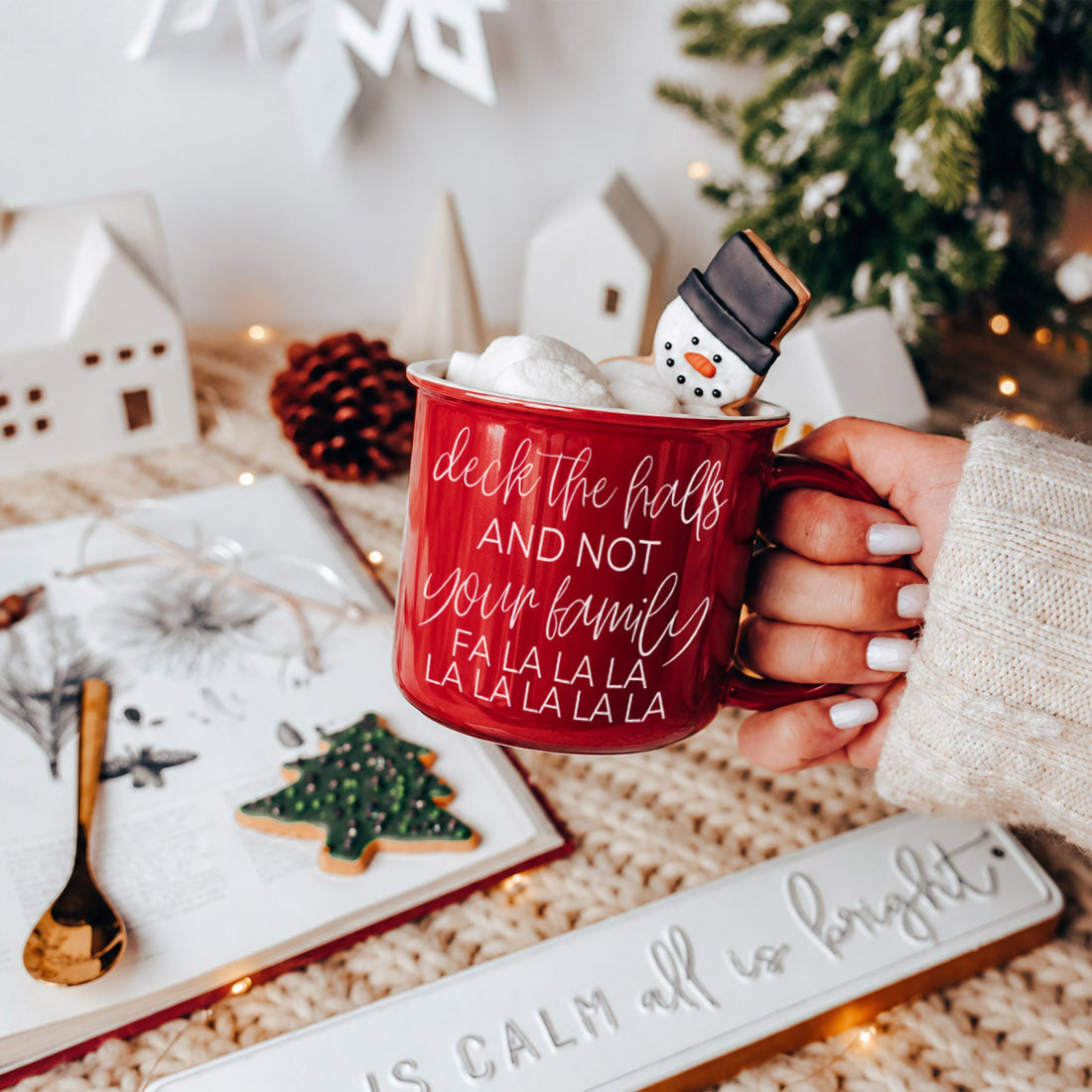 classic red Christmas mug
festive red holiday drinkware
red Christmas cocoa mug
red coffee cup for Christmas morning
red ceramic mug with white writing
traditional Christmas color coffee mug