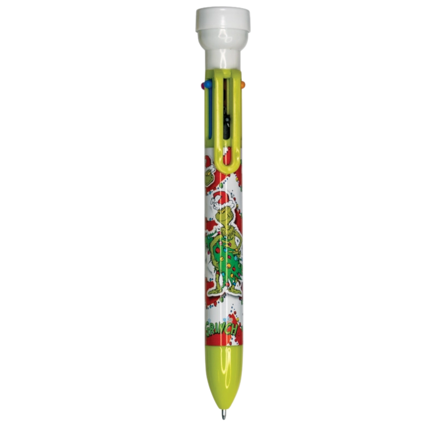 6 Color Pen With Stamper - Grinch