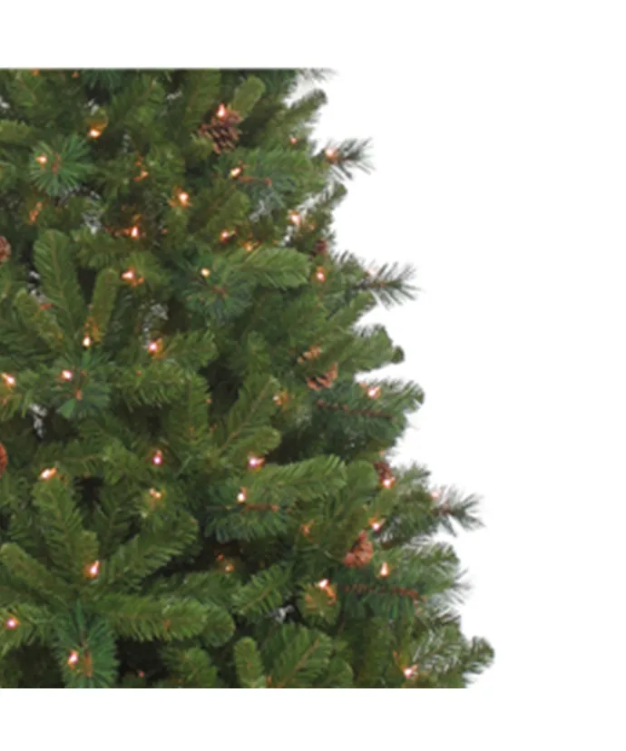 7.5 Foot Pre-Lit Burlington Spruce Tree - Clear