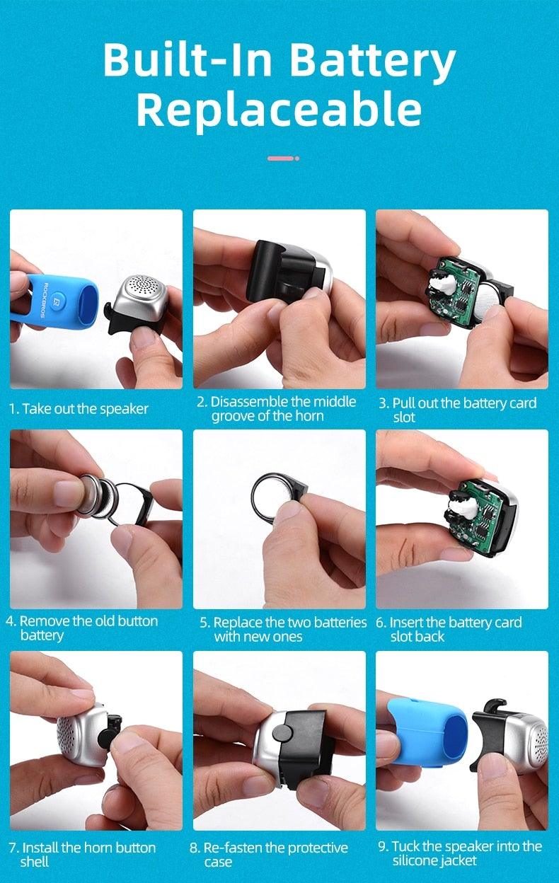 Electric Cycling Bell 90 dB Horn Rainproof  Bicycle Handlebar Silica Gel Shell Ring Bike Bell Bicycle Accessories Electric Cycling Bells Water-Resistant Cycling Bells Horn Loud Bicycle Horns Bicycle Accessories