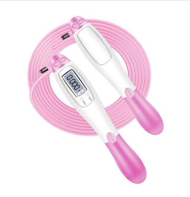 Electronic Cordless Skipping Rope Gym Fitness Skipping Smart Jump Rope With LCD Screen Counting Speed Women Jumprope For Fitness Workout Crossfit Adult Kids Adjustable Skipping Rope For Exercise