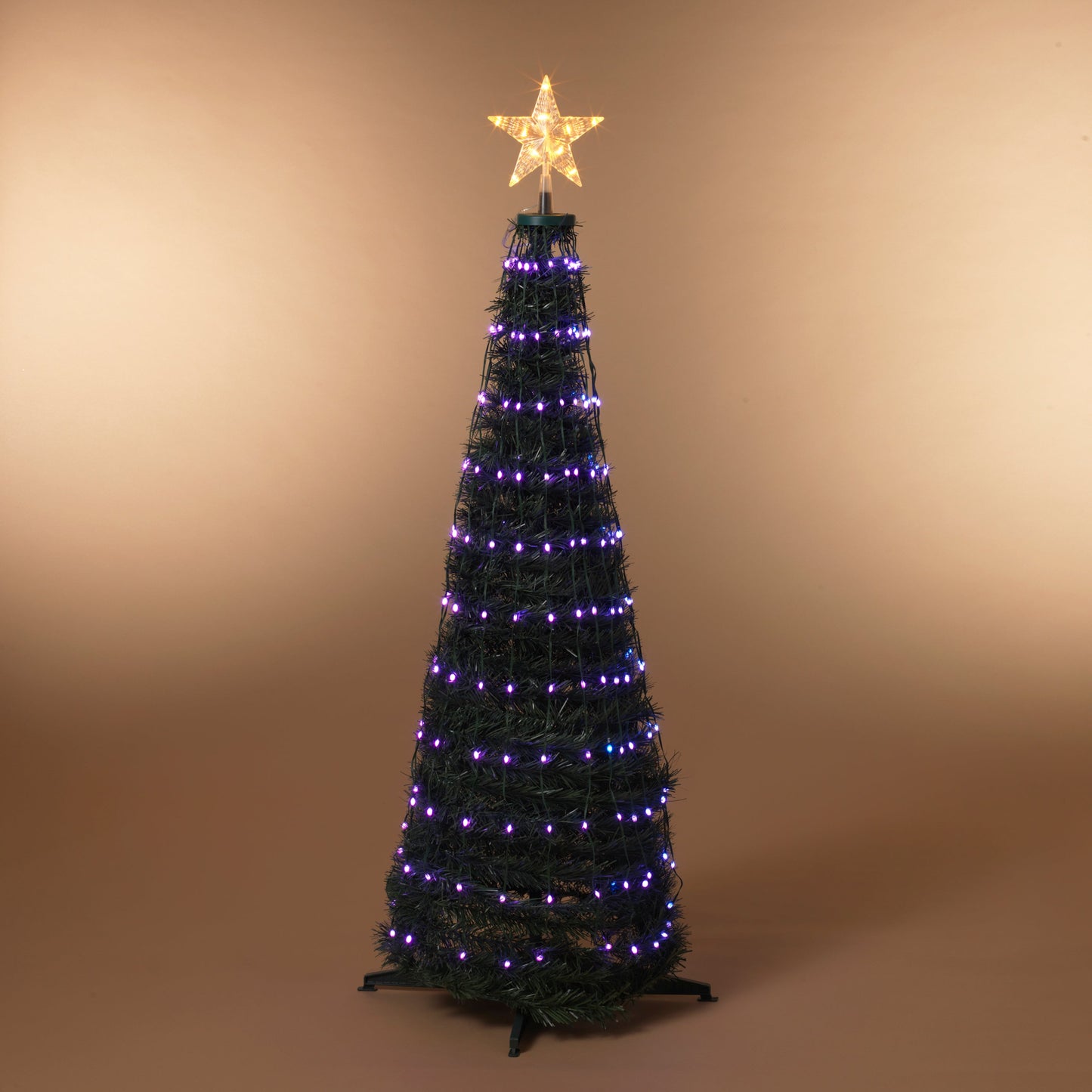 Steel Frame Pole Tree with Color Change LED Lighting - 4 Feet Tall