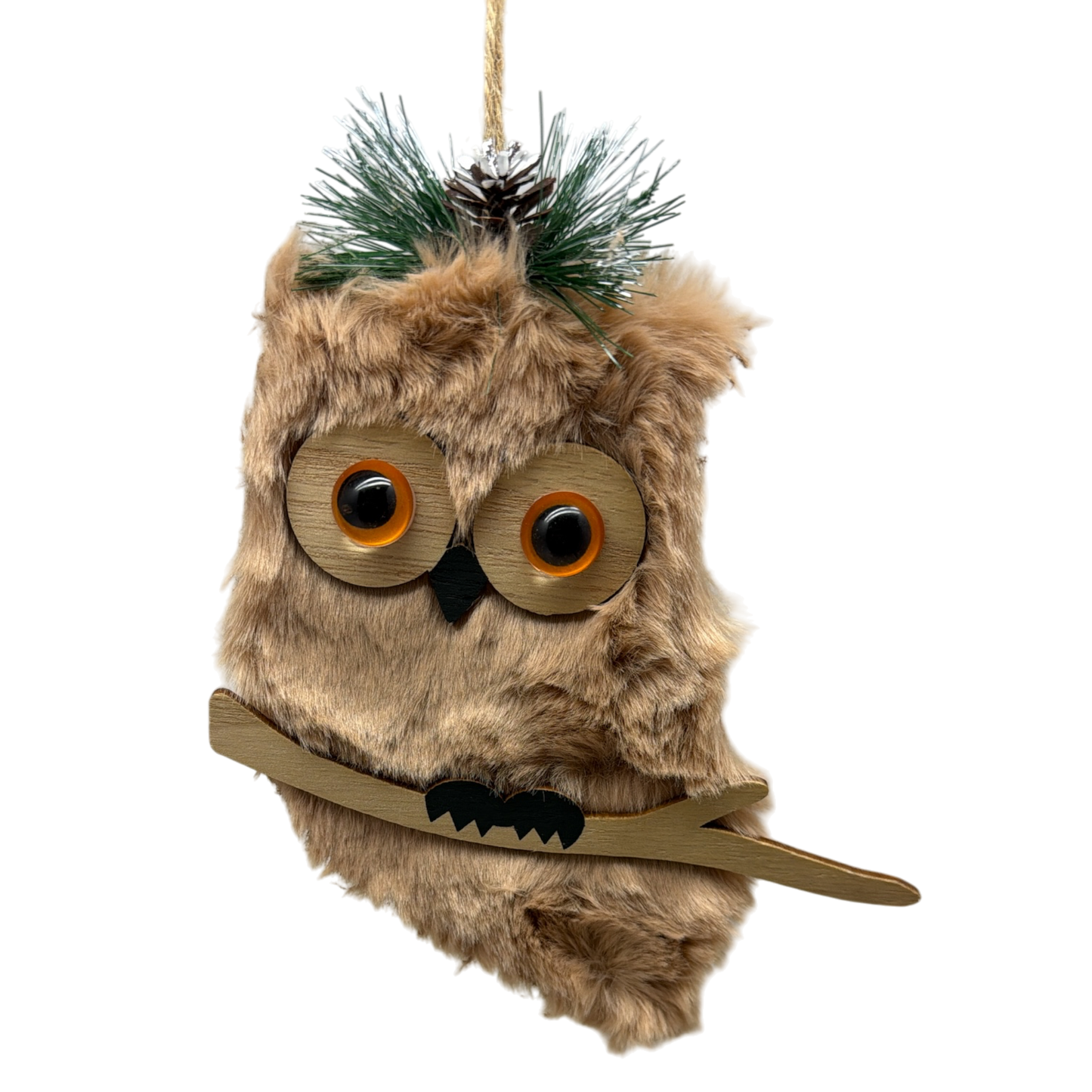 Brown Holiday Owl Ornament