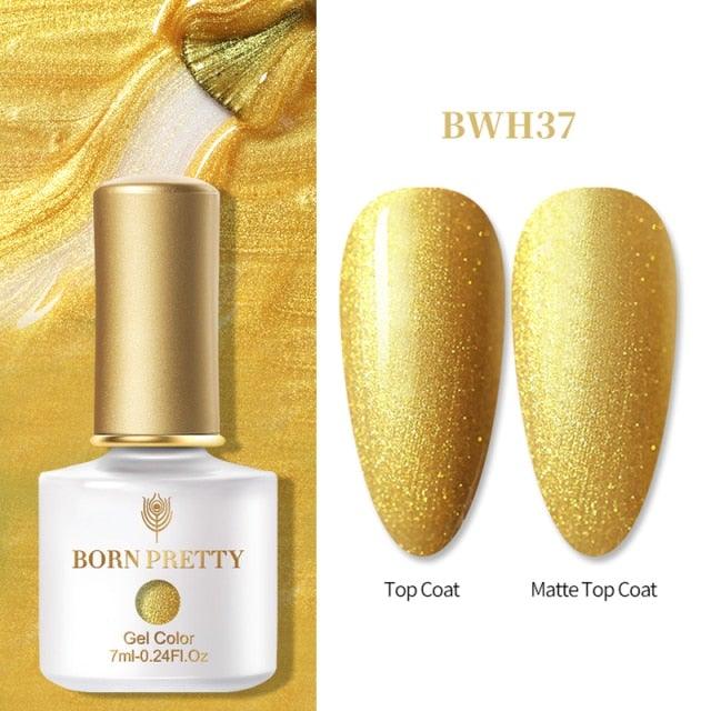 Fashion 2022 New Womens Colorful Nail Gel Polish Modern Glitter Pink Purple UV Diamond Stylish Design Nail Colors Gel For Girls and Women In Shinny Trend Color