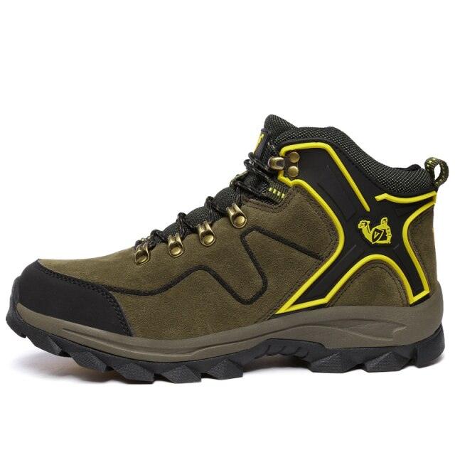 Fashion Outdoor Men's Sports Hiking Boots Wear-Resistant Hiking Men's Fashion Non-slip Waterproof Walking Boots Lightweight Comfortable Sport Ankle Shoes Outdoor Winter Mens Shoes