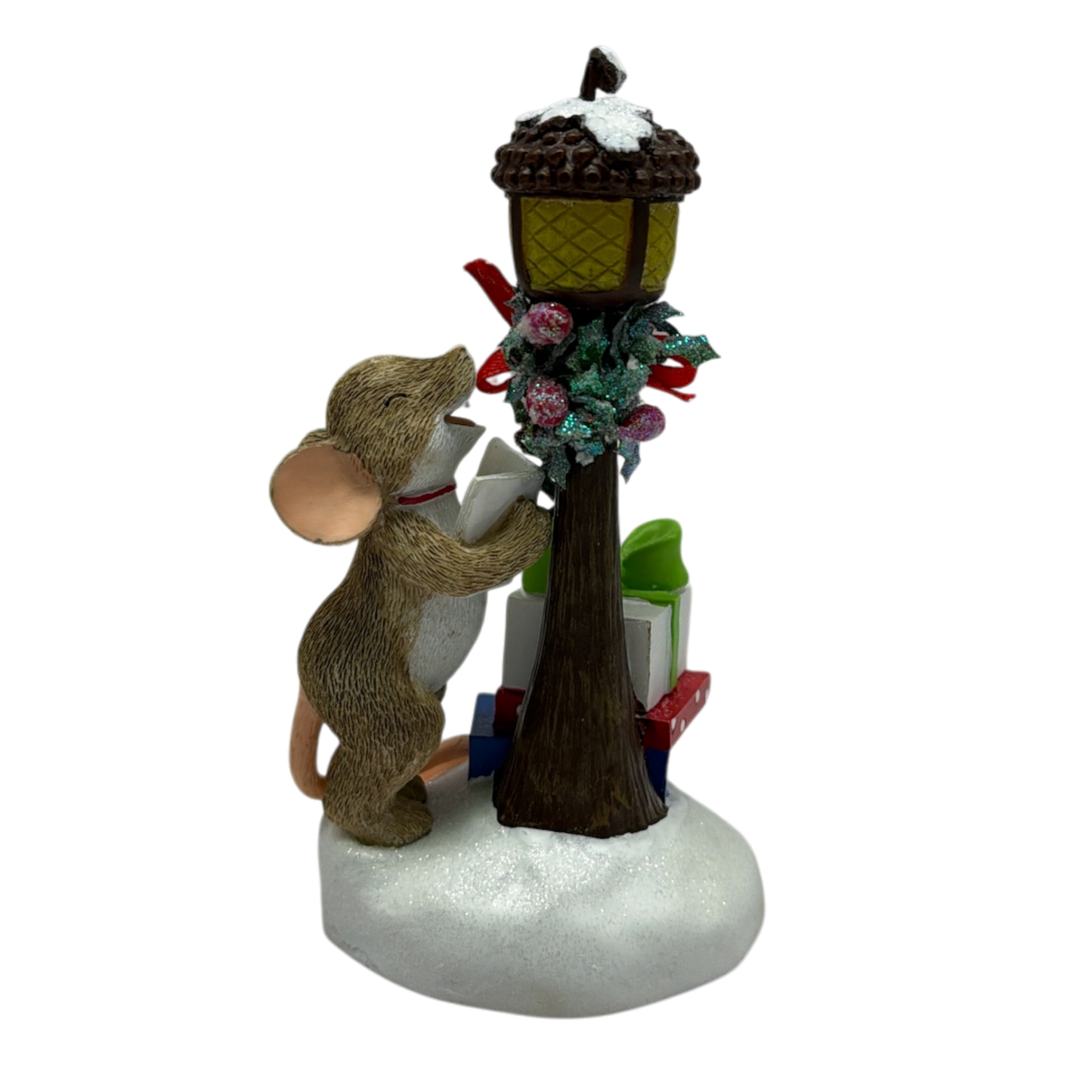 Caroling Mouse Figurine