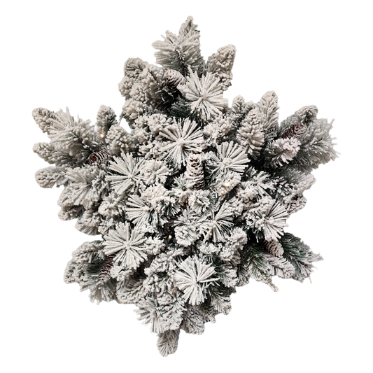 32" Battery-Operated Pre-Lit LED Snowflake Wreath