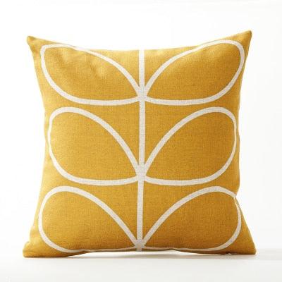 Floral Pillow Cover Linen / Cotton Cushion Cover Home Decorative Pillow Case For Sofa Christmas Party Living Room Flower Pattern Decorative Soft Throw Pillow Case Cotton Linen Floral Cushion Covers 45x45cm