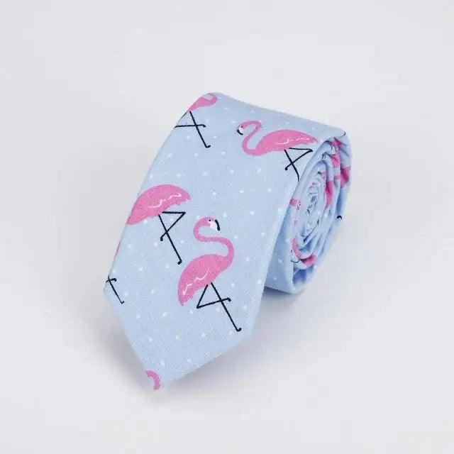 Flower Theme Cotton Slim Men Necktie Casual Business Design Skinny Necktie Floral Print Party Necktie For Men