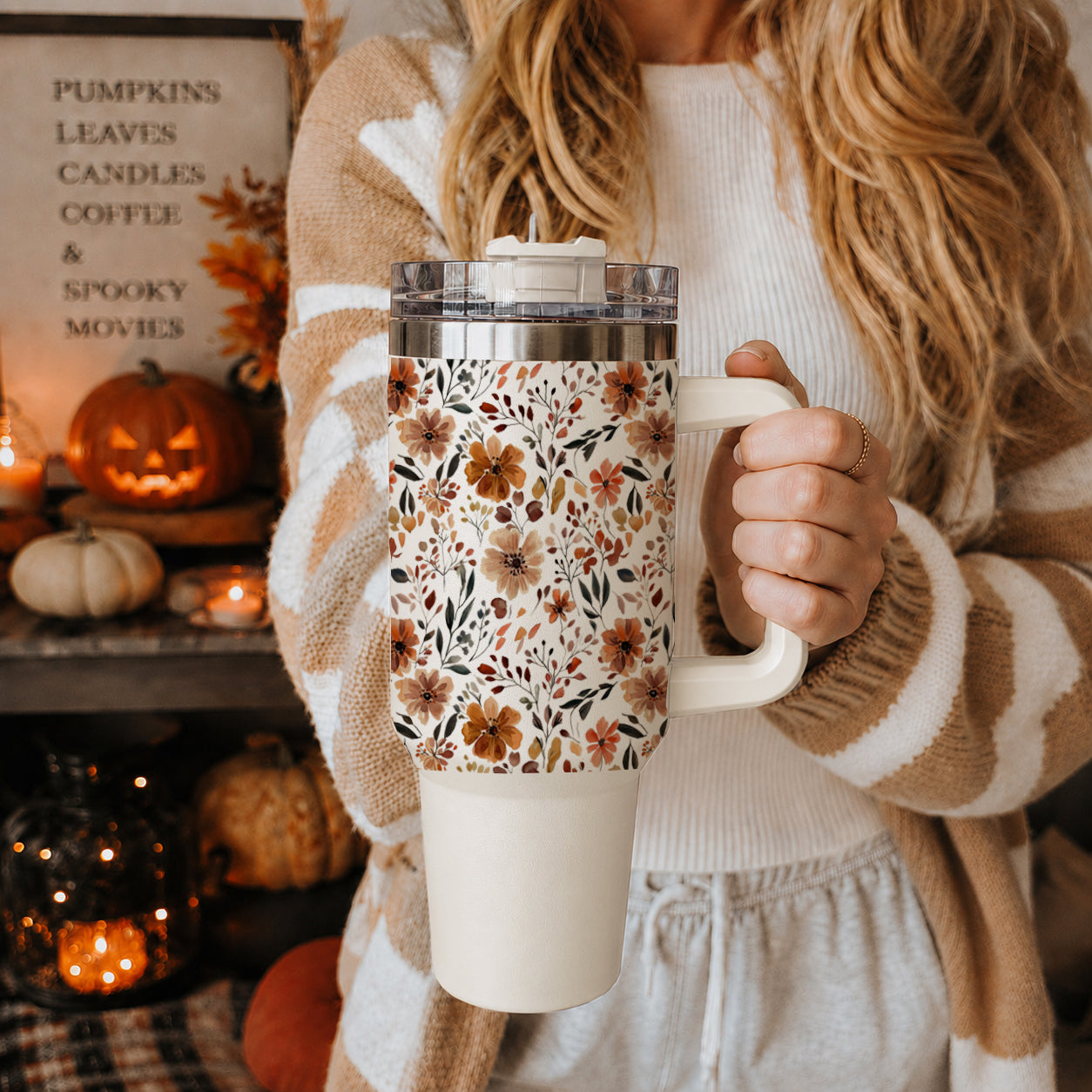 Autumn coffee tumbler with boho flower design
40oz insulated tumbler with fall florals
Boho farmhouse floral tumbler for autumn season
Neutral fall cup with orange floral design
Autumn drink tumbler with warm floral aesthetic
Fall tumbler for women with floral print
40oz fall cup with cozy autumn flower pattern
Seasonal floral tumbler for fall drinks
Boho autumn cup with neutral flower artwork
Fall flower travel tumbler with handle
Neutral floral coffee tumbler for autumn