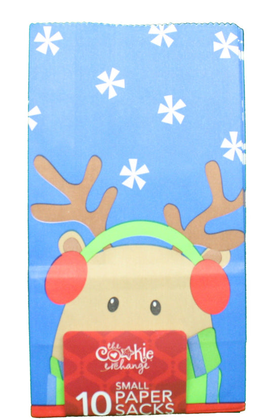 Paper Small Treat Sacks - Set of 10 - Reindeer
