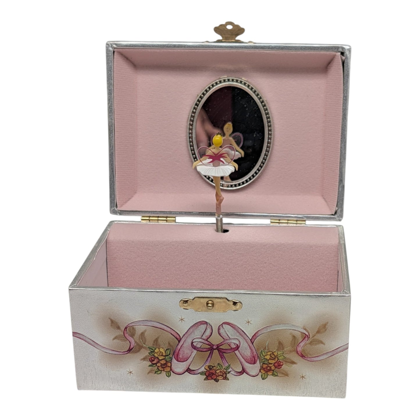 Ballerina Music Box - Silver/White - Swan Lake