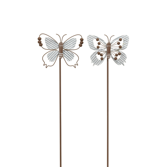 Corrugated Metal Butterfly Garden Stake -