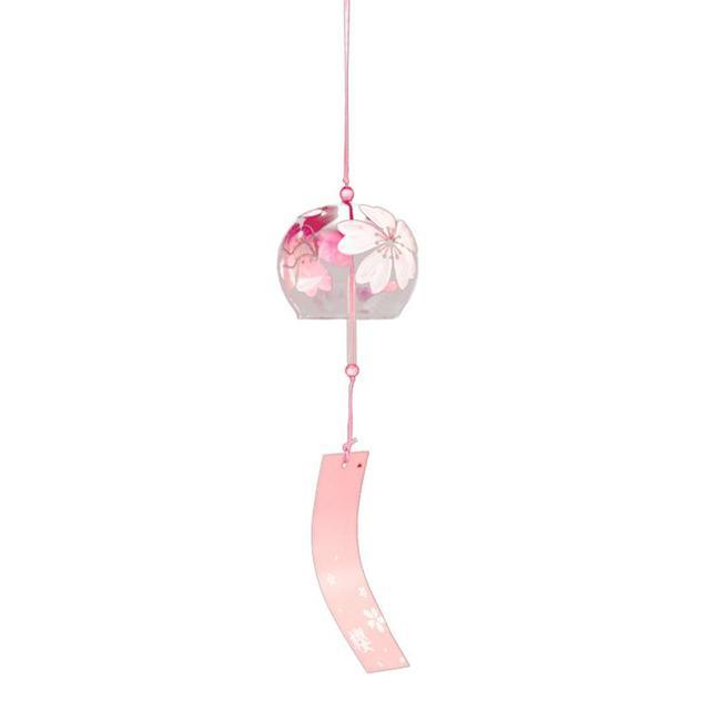 Glass Wind Chimes Japanese-Style Wind Chime Simple And Beautiful Label Pendnat Wind Bells Japanese Glass Wind Chime Handmade Pendants For Birthday Gift and Home Decors