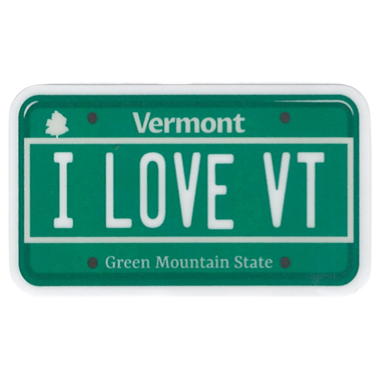 Small Vinyl Sticker - I LOVE VT License Plate