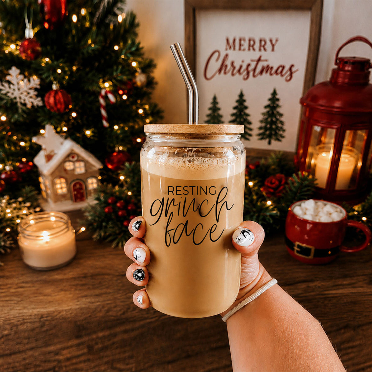 Grinch Face Set 17oz