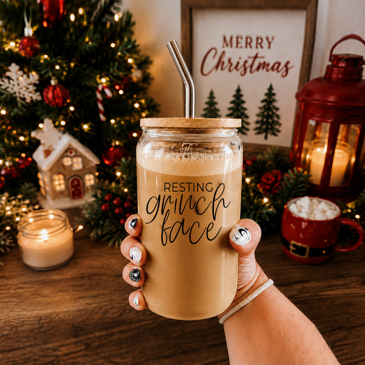 Grinch Face Set 17oz