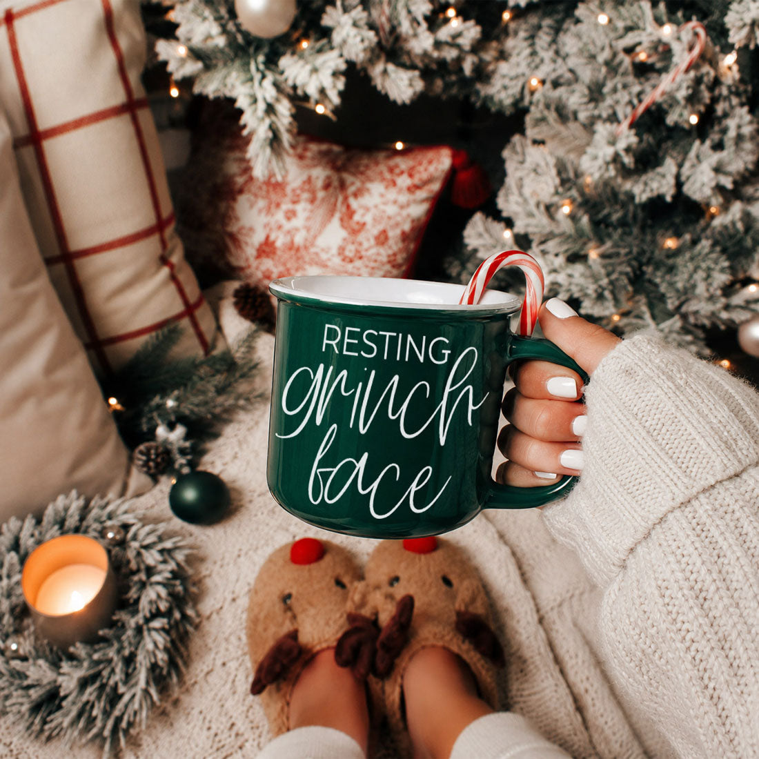 Christmas present for grinch lovers
funny winter gift idea
cozy Christmas gift basket mug
Christmas morning gift idea
holiday hostess gift coffee cup
cute Christmas mug stocking filler
small Christmas gift idea
festive drinkware with holiday decorations