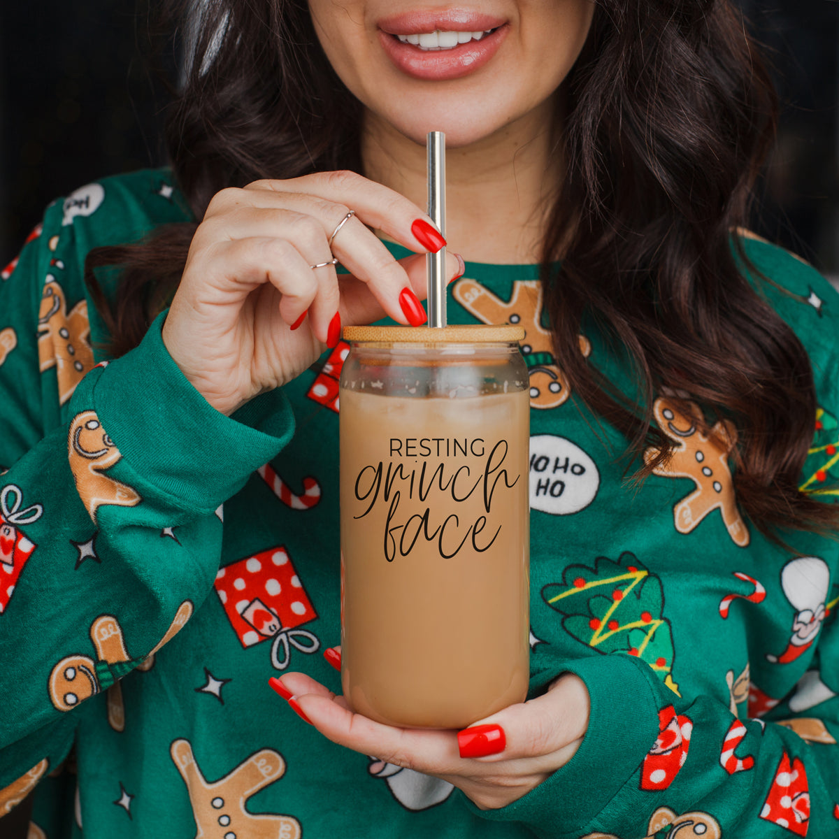 Grinch Face Set 17oz