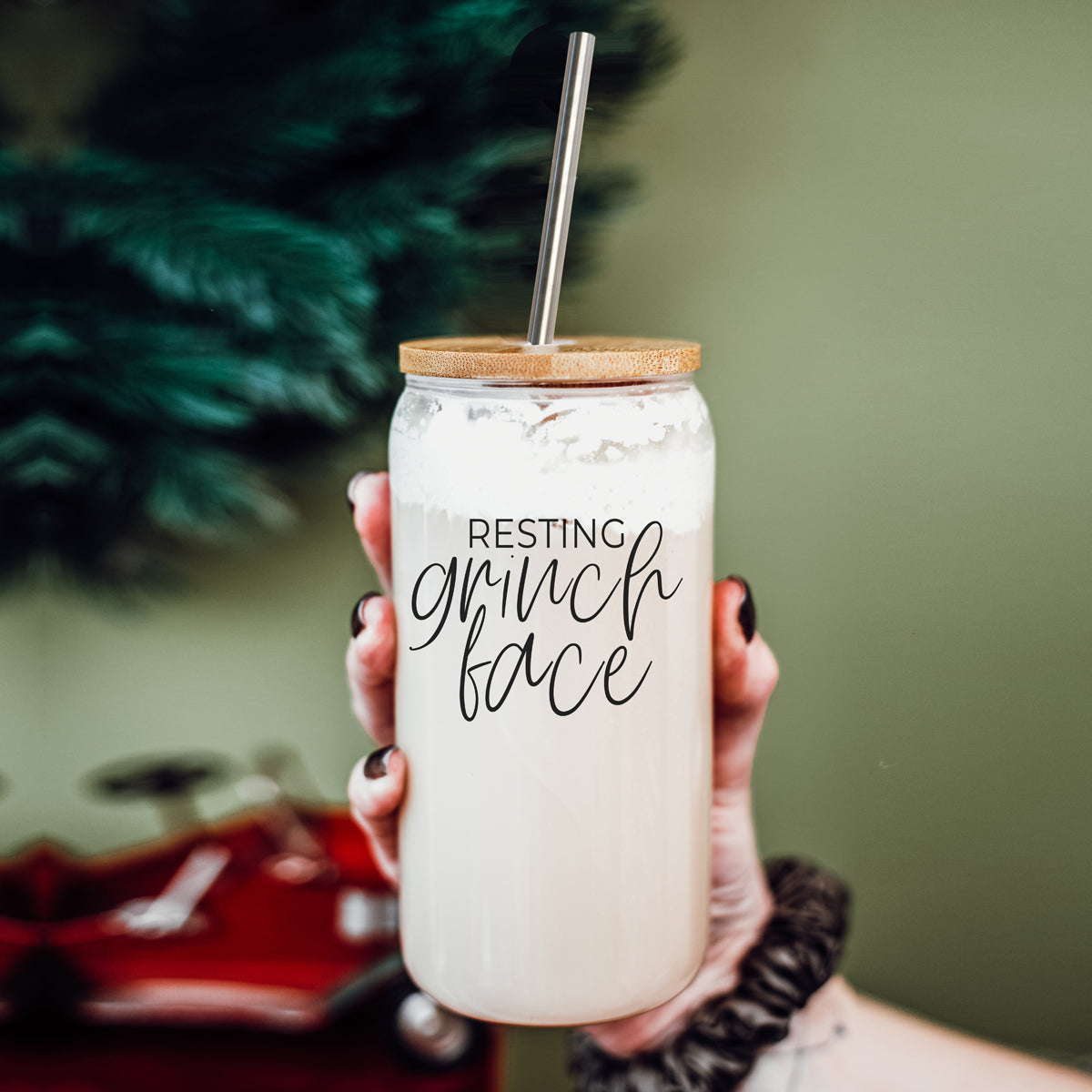 Grinch Face Set 17oz