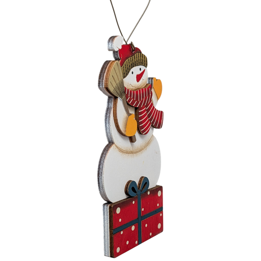 Woody's Gift-Box Celebration: Hand-Painted Plywood Ornament