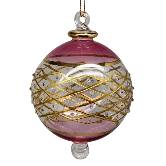 Crossed Lattice Stipple Ball - Pink