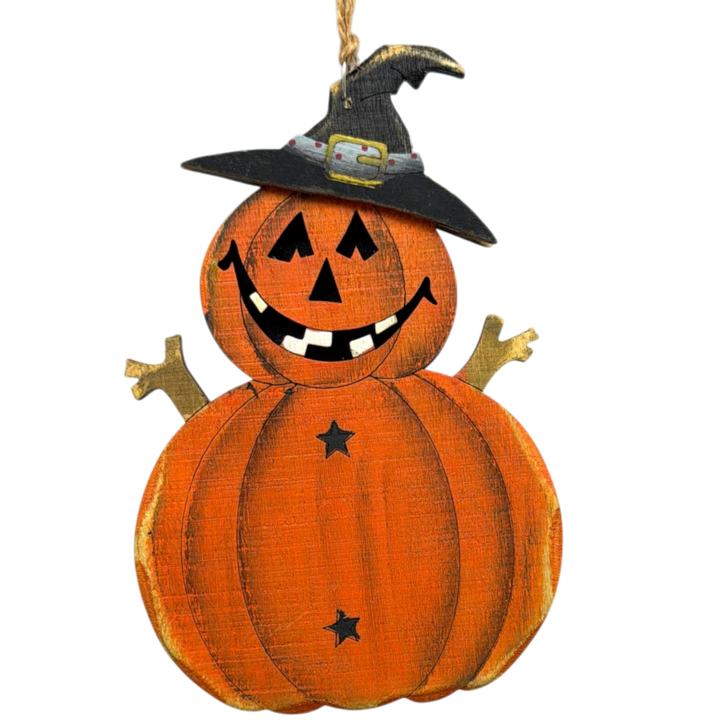 Jack The Pumpkin Stack  Wooden Ornament
