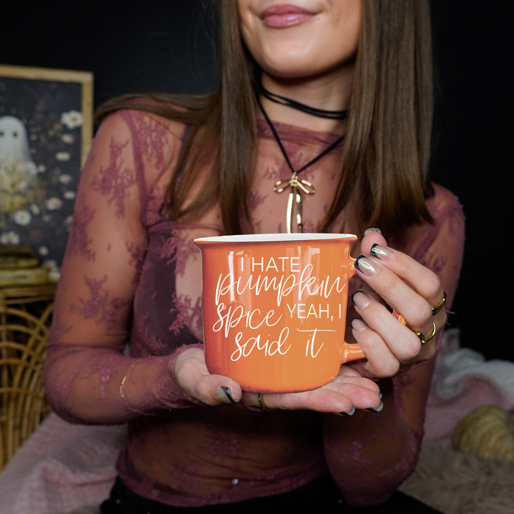 Anti PSL gift mug
Funny fall coffee gift
Sarcastic coffee lover present
Halloween humor gift
Coffee snob gift cup