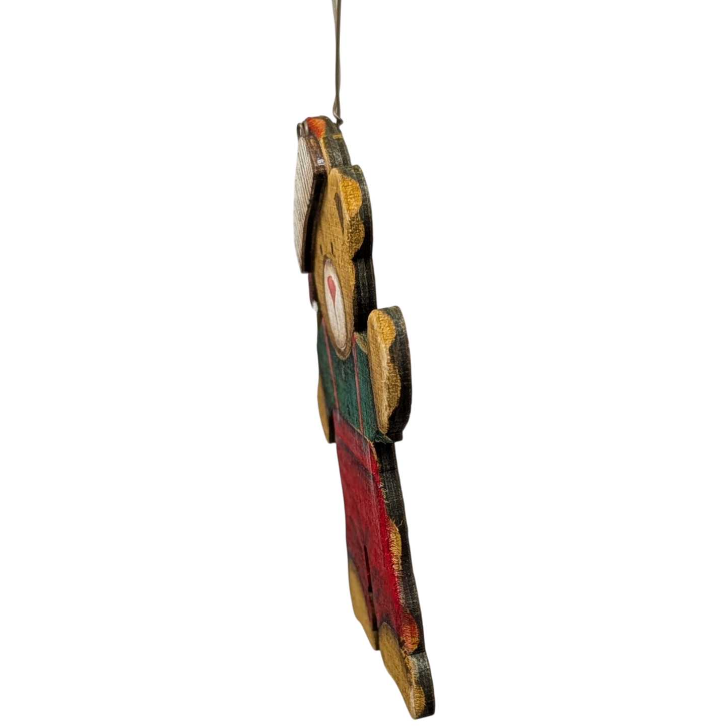 Barnaby's Cozy Christmas: Hand-Painted Plywood Ornament