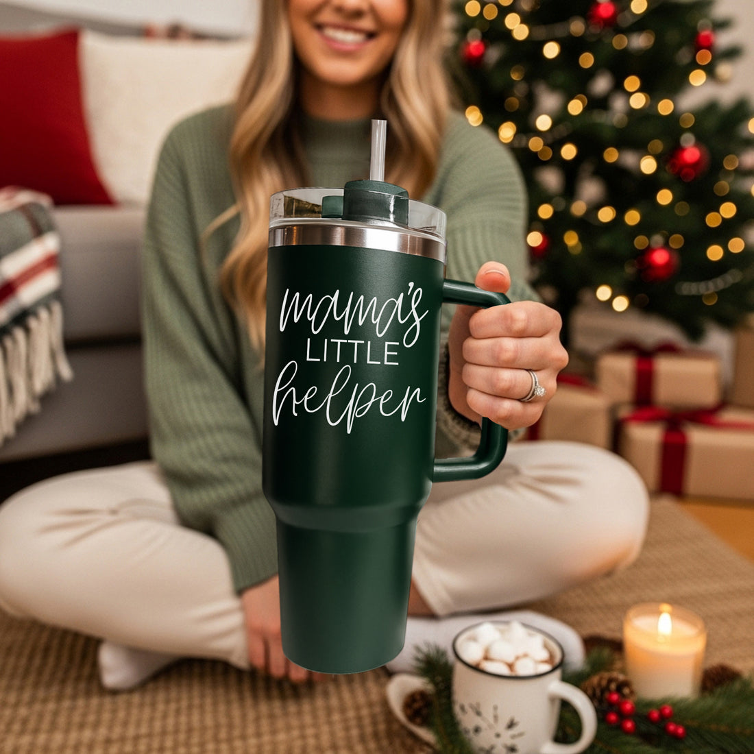 40oz tumbler wholesale usa
Steel can tumbler wholesale
Holiday season mom drinkware - mamas little helper Christmas tumbler
Christmas tumbler collection for moms - mamas little helper 40oz