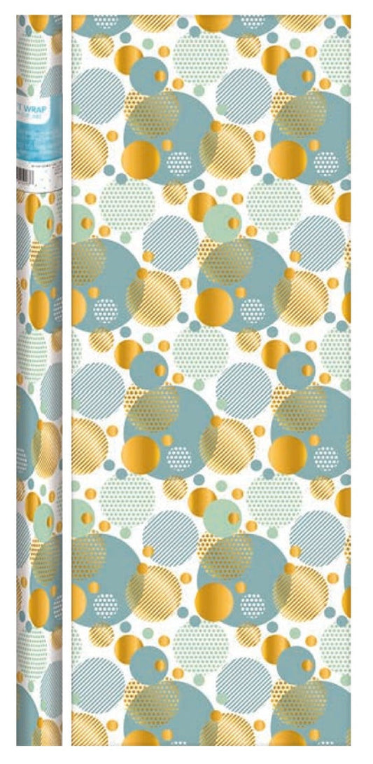 Silver and Gold Circle Gift Wrap