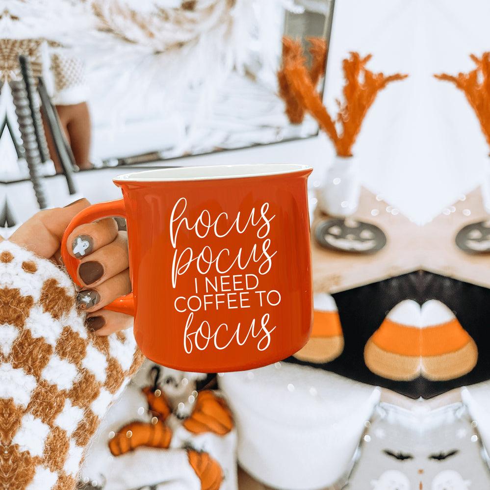 Ceramic Orange Coffee Mugs for Fall Time