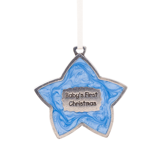 Baby’s First Christmas Ornament – Blue Star Keepsake