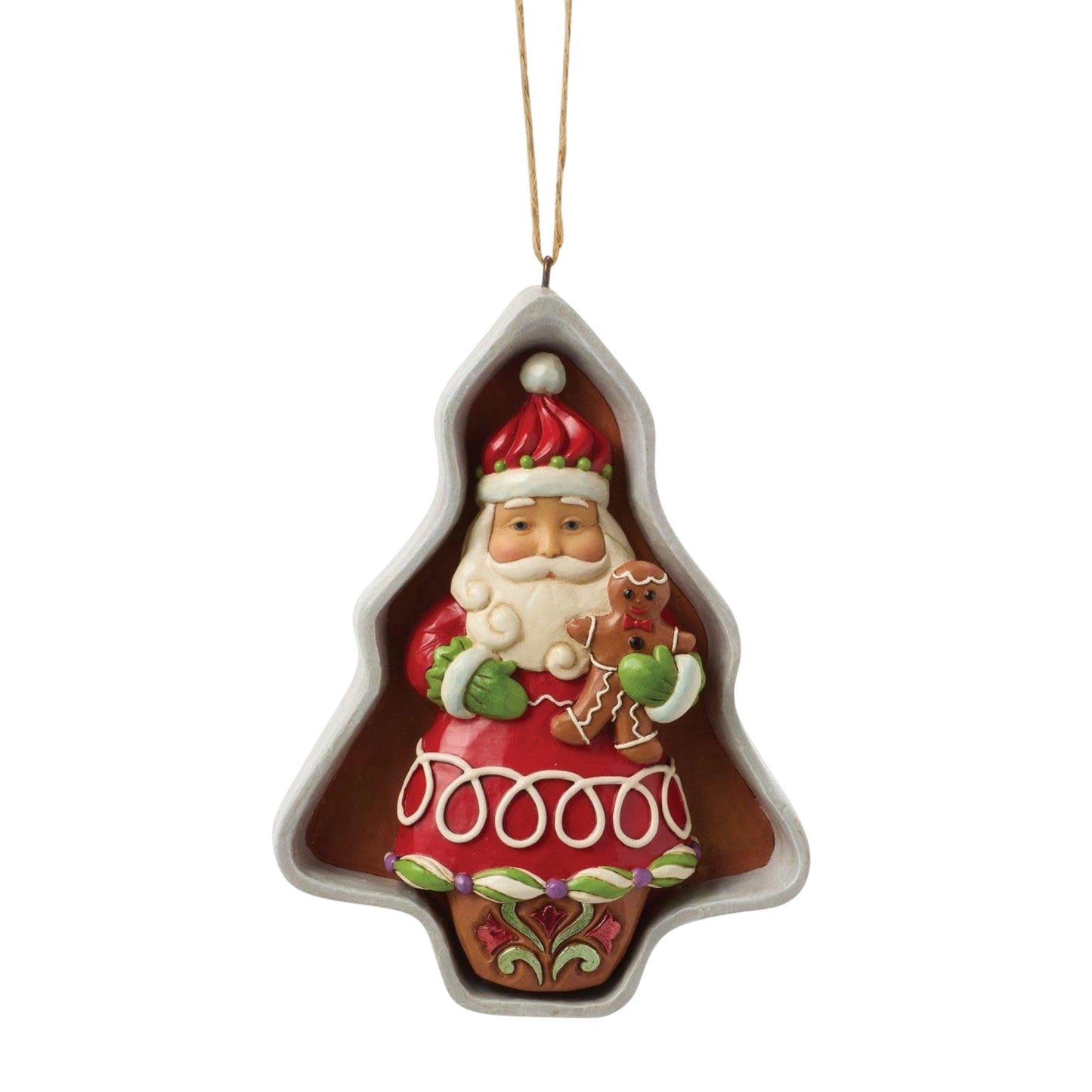 Gingerbread Cookie Cutter Santa Ornament