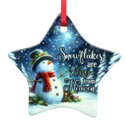 Snowflakes are Kisses from Heaven Ornament - A Touching Tribute