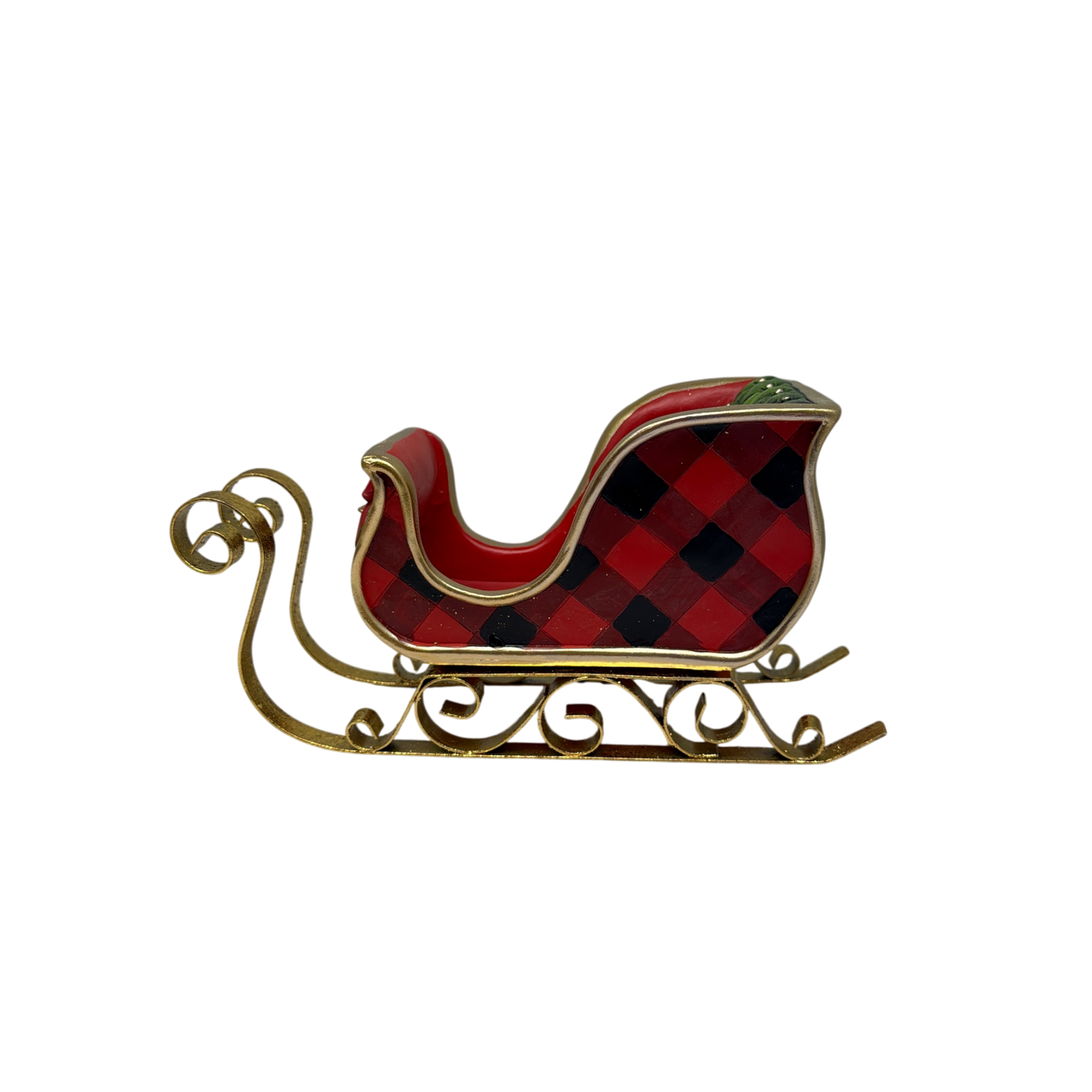 Resin & Metal Holiday Sleigh - Medium