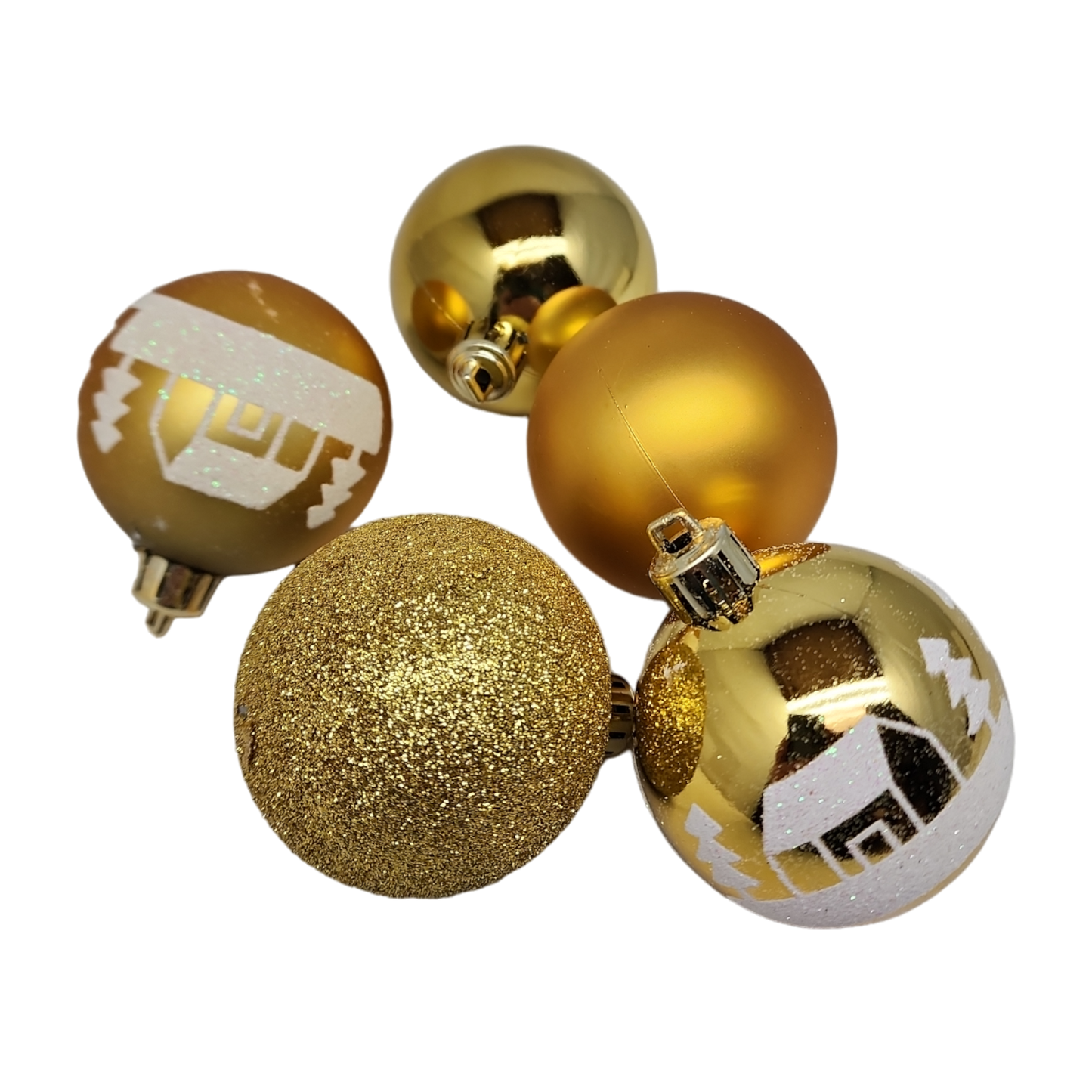 Shatterproof Decorated Ball Ornament Set -